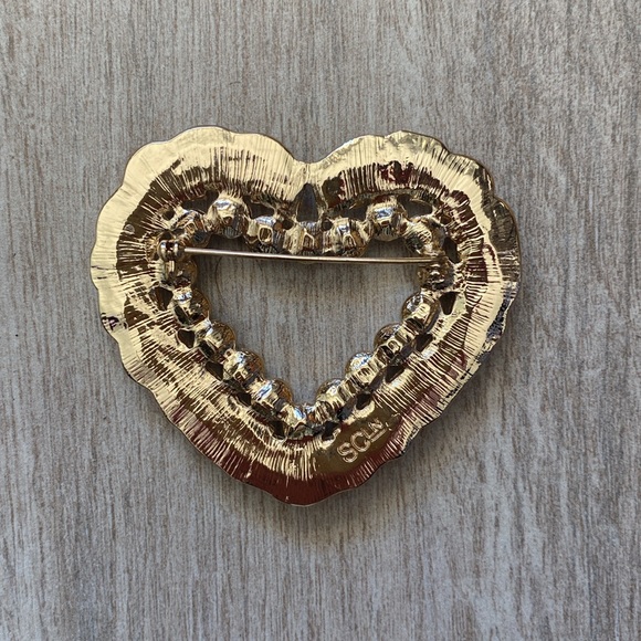 New Stoney clover Ln heart brooch - Picture 2 of 2